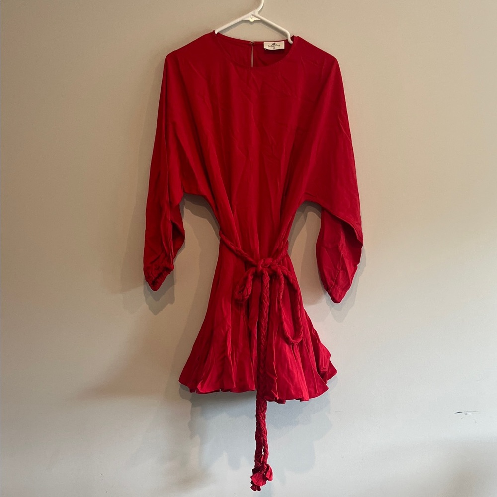 Palms Away Vibrant Red Dress